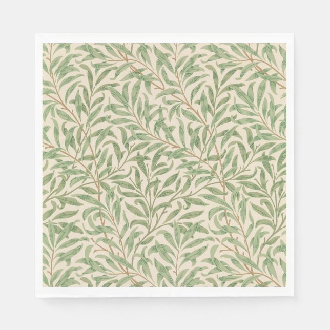Party-servetter med vackert löv-antik patter pappersservett (Framsidan)