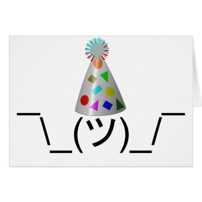 Party Smugshrug - anpassade Hälsningskort (Framsidan Horizontal)