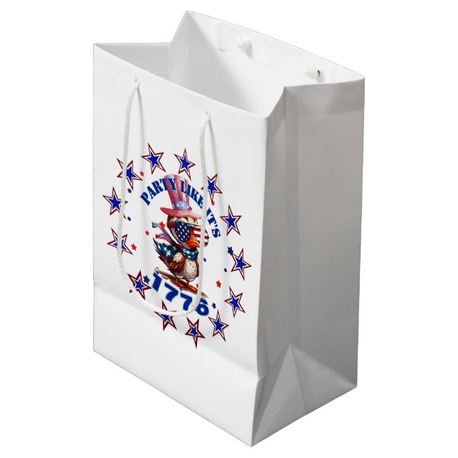 Party som 1776 Amerikanska örn och 1776 Flagga (Framsidan Vinklad)