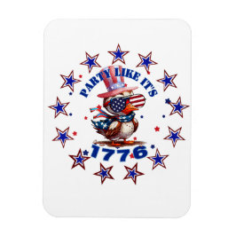 Party som 1776 Amerikanska örn och 1776 Flagga Magnet