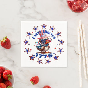 Party som 1776 Amerikanska örn och 1776 Flagga Pappersservett