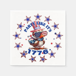 Party som 1776 Amerikanska örn och 1776 Flagga Pappersservett