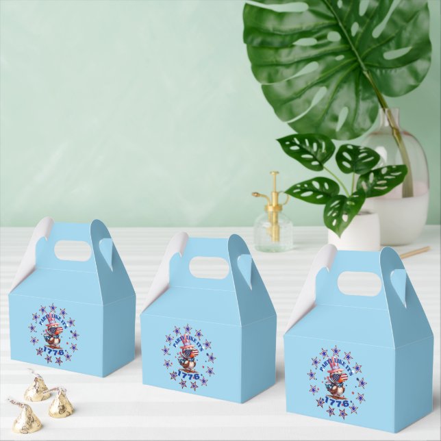 Party som 1776 Amerikanska örn och 1776 Flagga Presentaskar (Multipel)