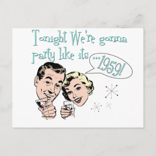 Party som 1959! vykort