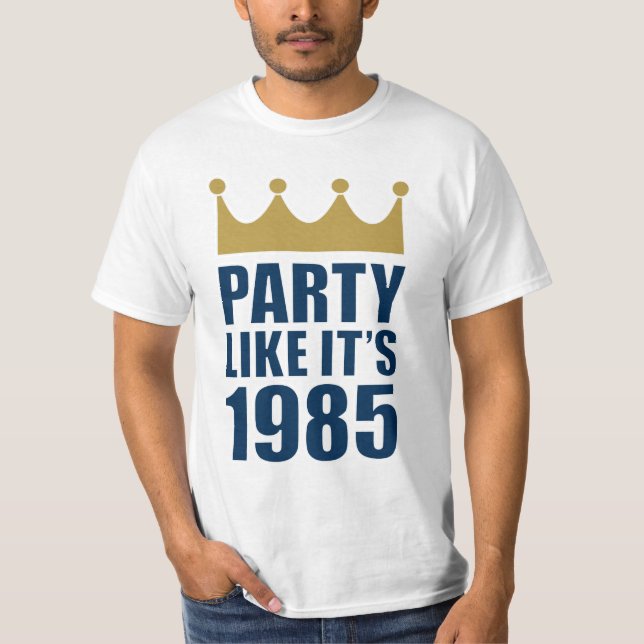 Party som 1985 tee shirt (Framsida)