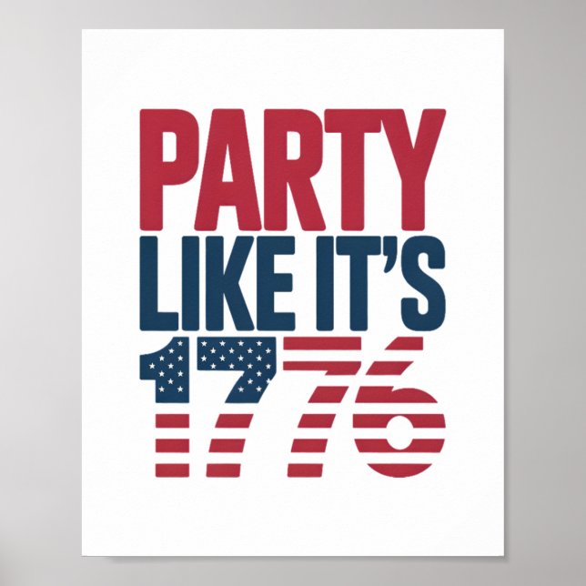 Party som 1 776-viruscitat poster (Framsidan)