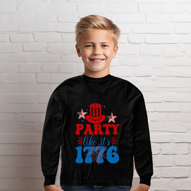 Party som dess Rött vitt blått 1776 stjärnor och R T Shirt (Party Like Its 1776 Stars & Stripes Red White Blue Tri-Blend Shirts)
