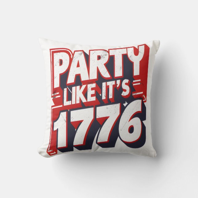 Party som det är 1776. kudde (Framsida)