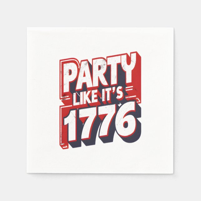 Party som det är 1776. pappersservett (Framsidan)