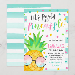 Party som en inbjudan till ananas födelsedag