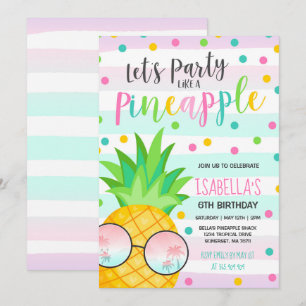 Party som en inbjudan till ananas födelsedag
