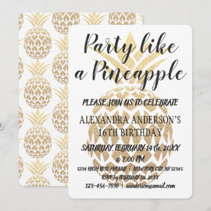 Party som en inbjudan till ananas födelsedag