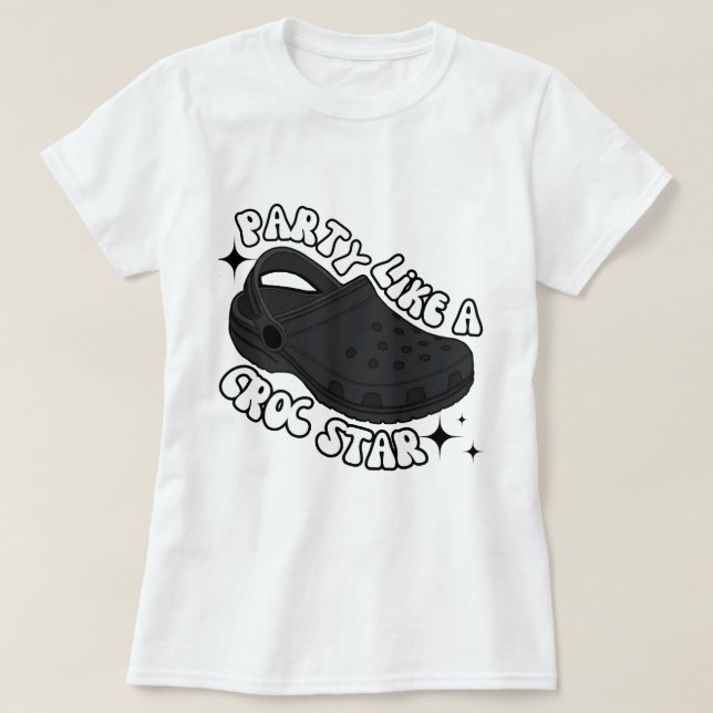 Party som en krosstjärna t shirt (Design framsida)
