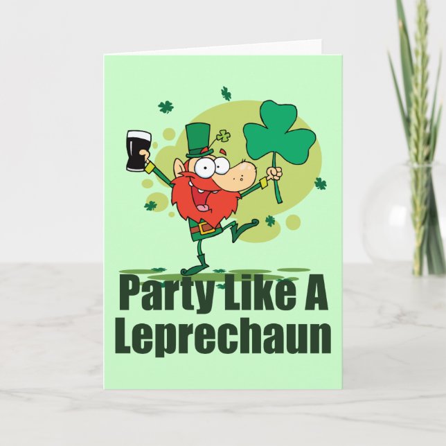 Party som en Leprechaun Kort (Framsida)
