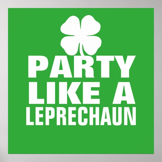 Party som en Leprechaun Poster (Framsidan)