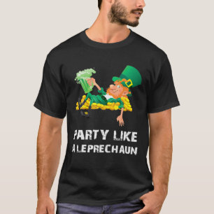 Party som en Leprechaun St patricks day Funny Beer T Shirt