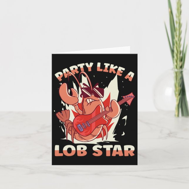 Party som en Lob Star Lobster Kort (Framsida)