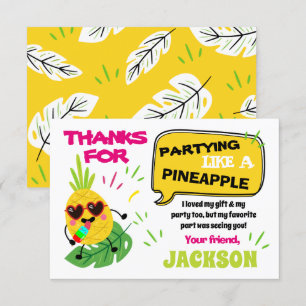 Party som en pineapple-tropisk födelsedagskalas ta inbjudningar