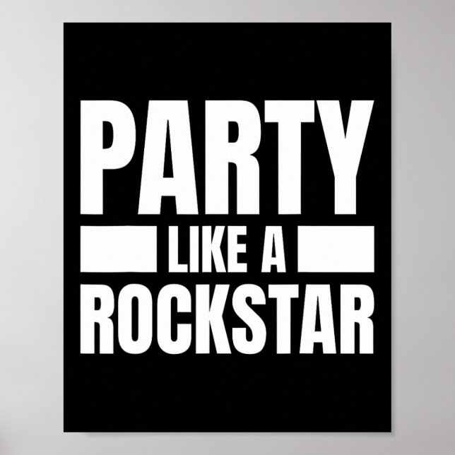 Party som en Rockstar - Lönnmusik Novelty Quo Poster (Framsidan)