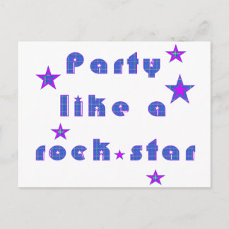 Party som en RockSTAR Vykort