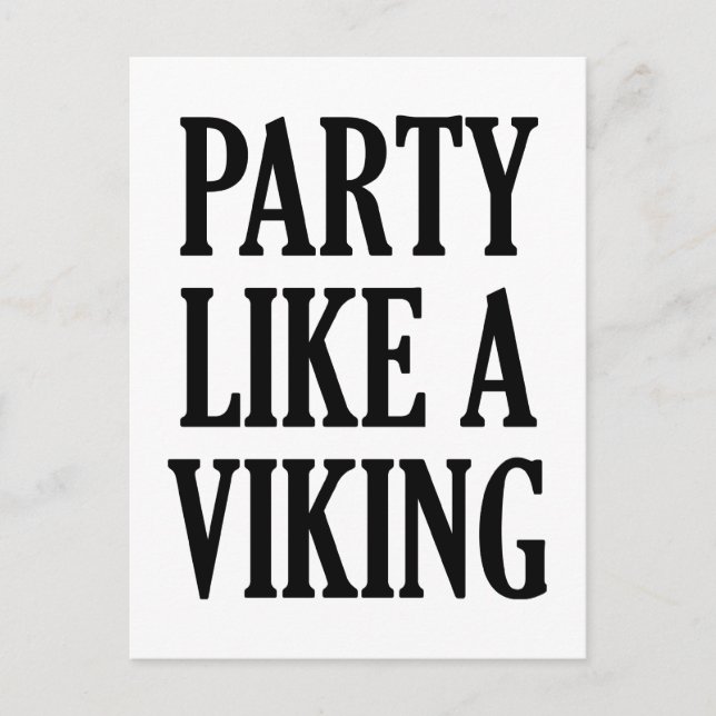 Party som en viking vykort (Framsida)