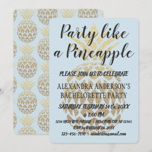 Party som ett ananas-Bachelorette-parti Inbjudningar
