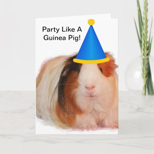 Party som ett Gris-kort från Guinea Inbjudan (Framsida)