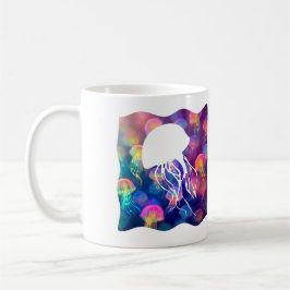 Party som ett Jellyfish Silhouette-Anpassade Kaffemugg