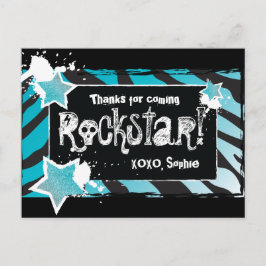Party som ett Rockstar-Blue-Tack-vykort Vykort