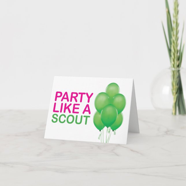 Party som ett scout Birday Card Kort (Framsida)