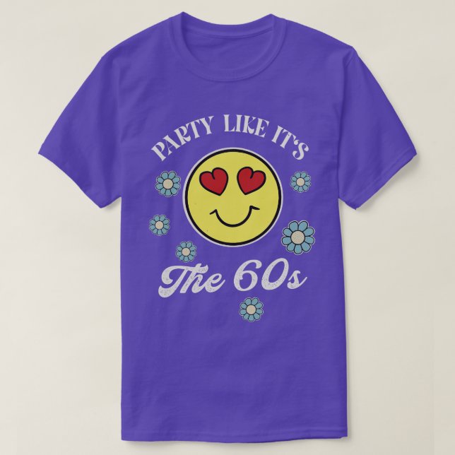 Party som i Funkyn Retro Hippie på 60-talet T Shirt (Design framsida)
