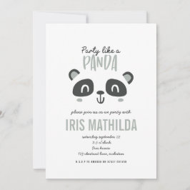Party som panda svart + vit enfärgad födelsedag