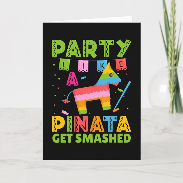 Party som Pinata-eran utsmetad Kort (Framsida)
