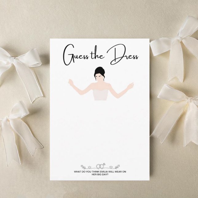 Party-spel skisserar skissen för klänningskortet inbjudningar (guess the dress
)