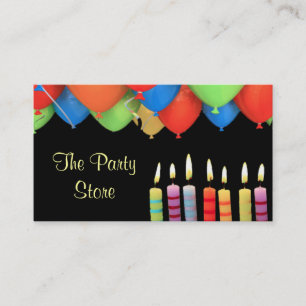 Party Store Candles Affärskort Black Visitkort