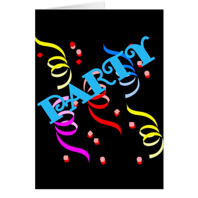 Party Streamers Hälsningskort (Framsidan)