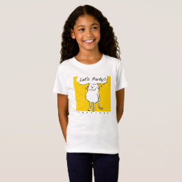 Party t-shirt med rolig kattdesign