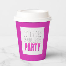 Party tar två Färg Rosa White