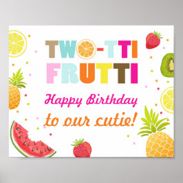 Party-tecken grattis på födelsedagen 2-tti frutti  poster