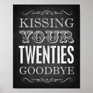 Party-tecken/KISSNING AV DINA TWENTIES GOODBYE Poster