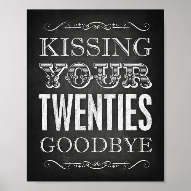 Party-tecken/KISSNING AV DINA TWENTIES GOODBYE Poster (Framsidan)