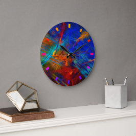 "Party-tid" - Färgkonst av Abstrakt Stor Klocka