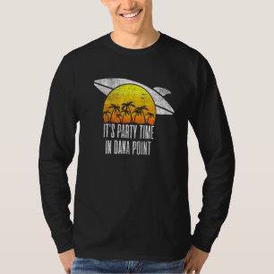 Party-tiden i Dana Point Beach Turism Retro V T Shirt