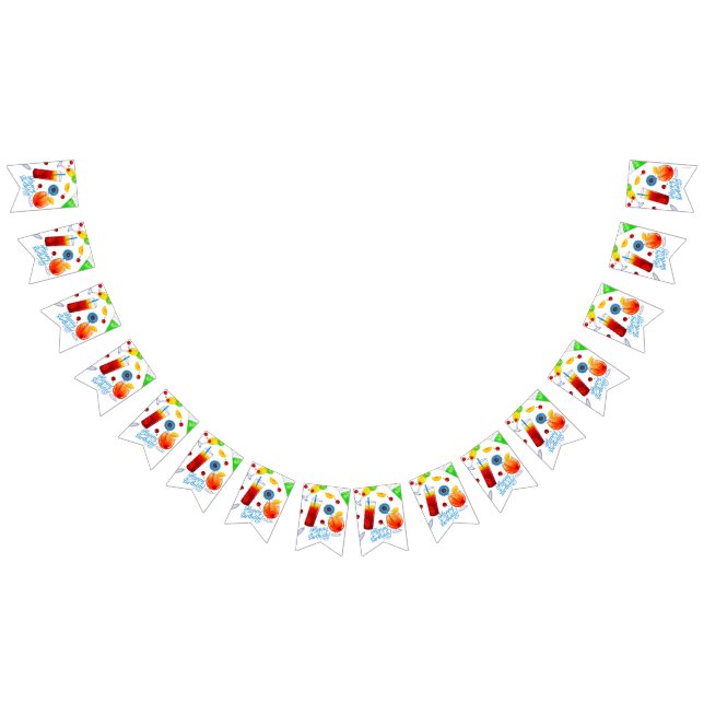 Party-tidsbild för födelsedagsbuntbanderoll vimplar (Alla)