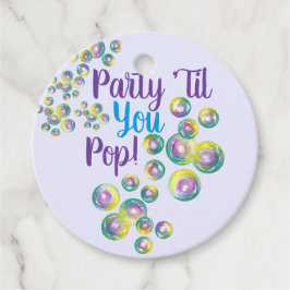Party Til du poppande bubblor Iridescent Gåvor Etiketter