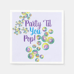Party Til du poppande bubblor Iridescent Pappersservett