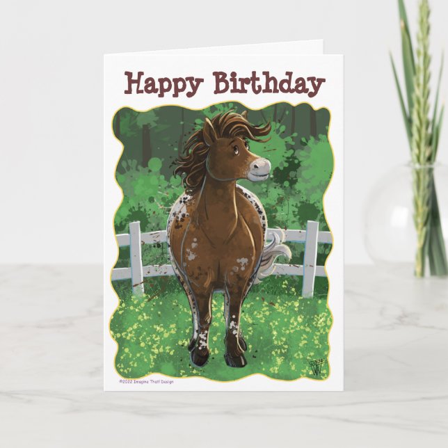 Party Time Appaloosa Horse Kort (Framsida)