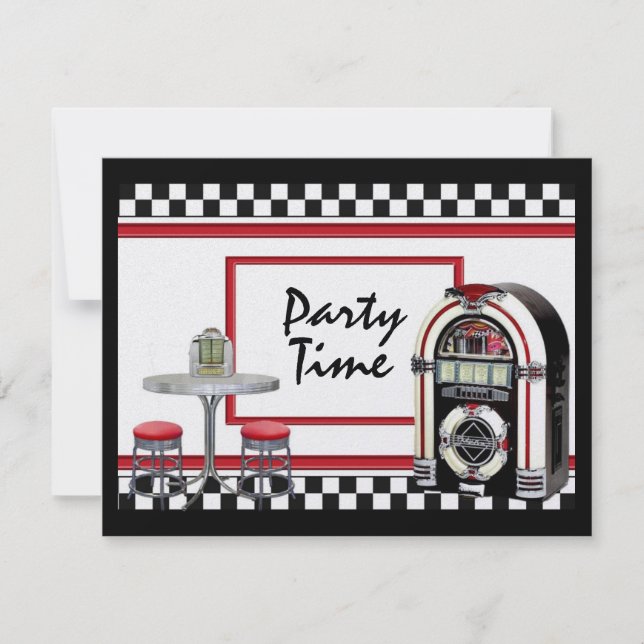 Party Time av SRF Inbjudningar (Framsida)