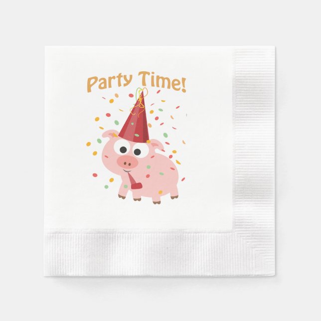 Party Time Confetti Gris Pappersservett (Framsidan)