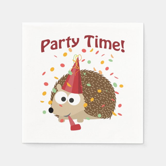 Party Time Confetti Hedgeho Pappersservett (Framsidan)
